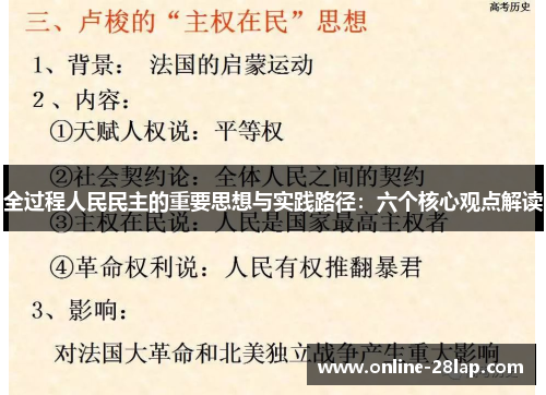 全过程人民民主的重要思想与实践路径：六个核心观点解读